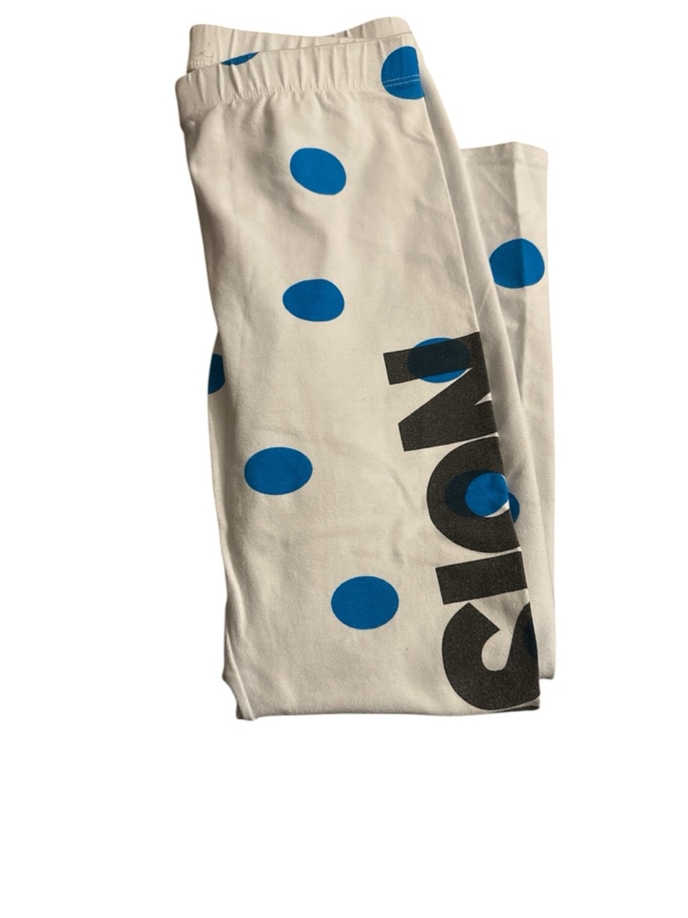 MCR Show Pony White Leggings with Blue Polka Dots